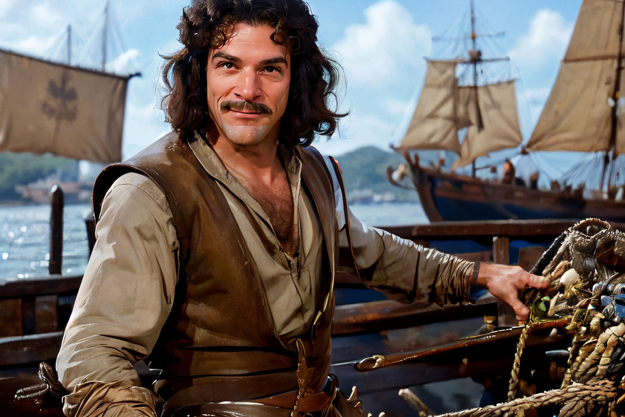 Inigo Montoya (Mandy Patinkin) sailing by Bloodysunkist on DeviantArt
