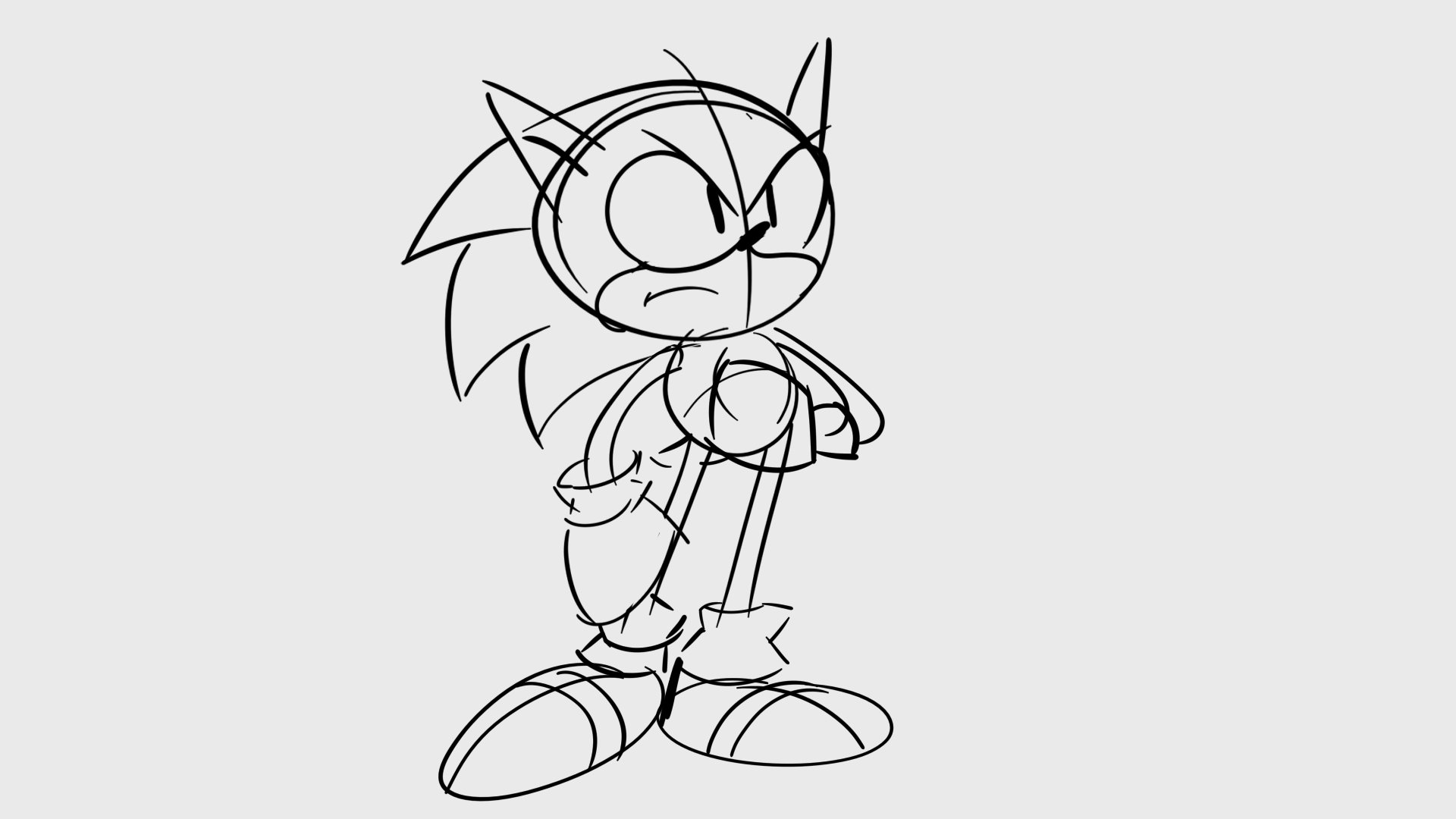 Dark Sonic Outline by grim-zitos on DeviantArt