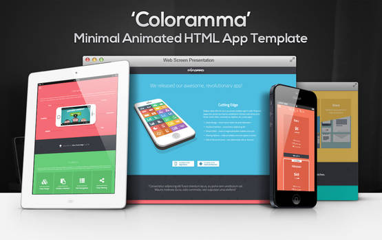 Coloramma - Minimal Animated HTML App Landing Page