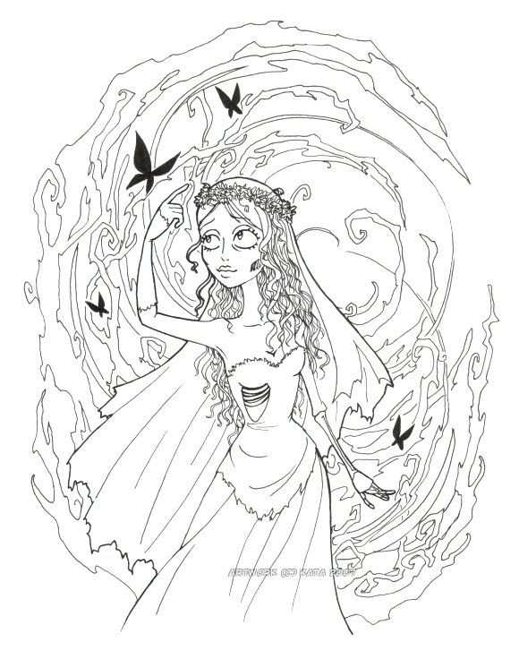 Corpse Bride Lineart