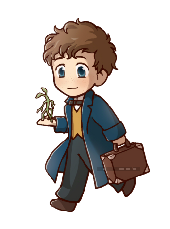 Newt chibi (and Pickett)