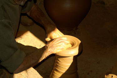 A potter's hands