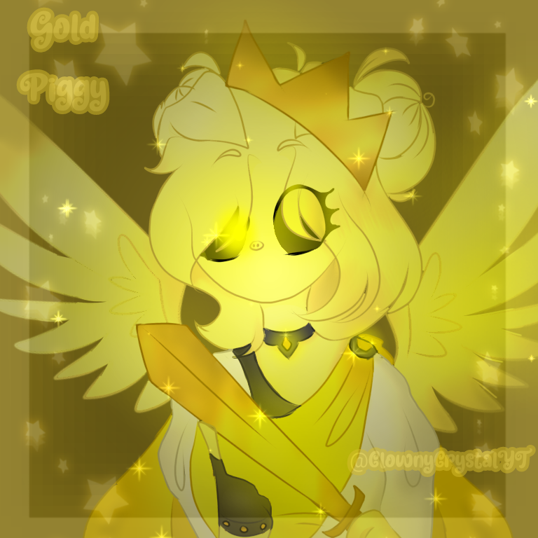 Gold Piggy//Roblox by CrystalMineDoodles on DeviantArt