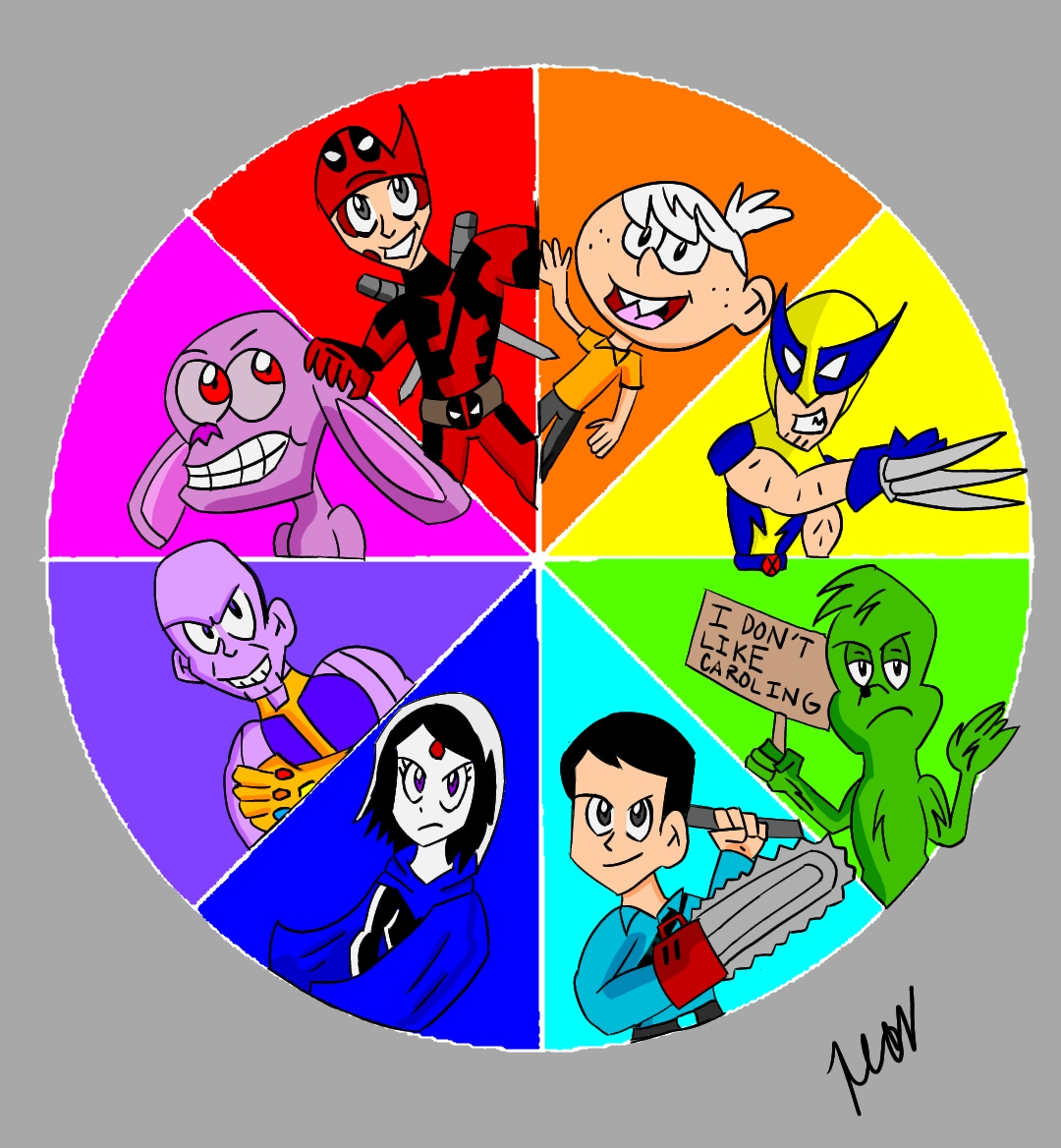 Color Wheel Characters Favorite Characters in the color wheel by Denzionbro on DeviantArt