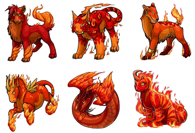 Fire Style Creatures by TheSharinganMaster on DeviantArt