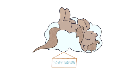 Lazy pony on a cloud