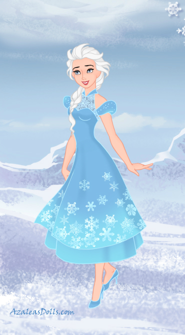 Elsa in Icy Blue Style