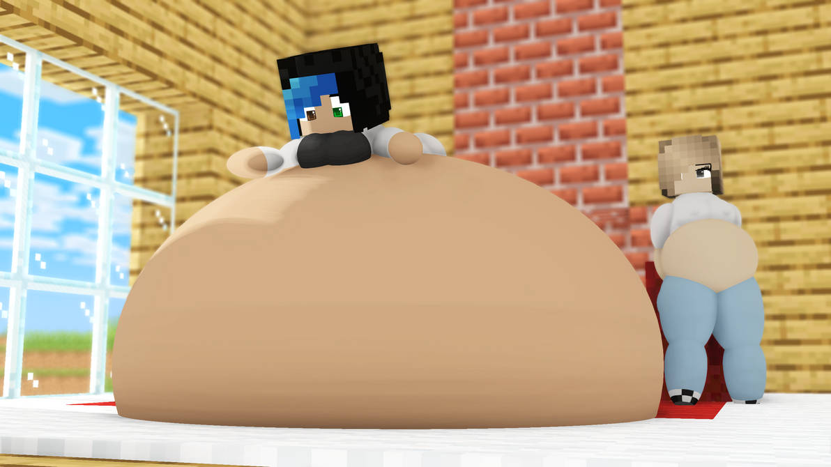 Minecraft Skin Inflation Ellie and Wiktoria belly inflation part 2 by KEJWII on DeviantArt