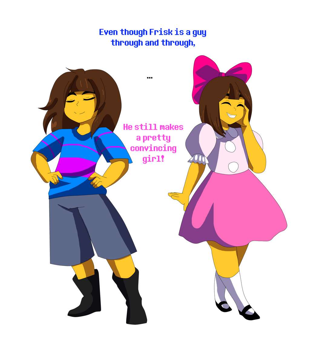 UNDERLOVE: Crossdressing is fun for Frisk! by HexDoodlez on DeviantArt