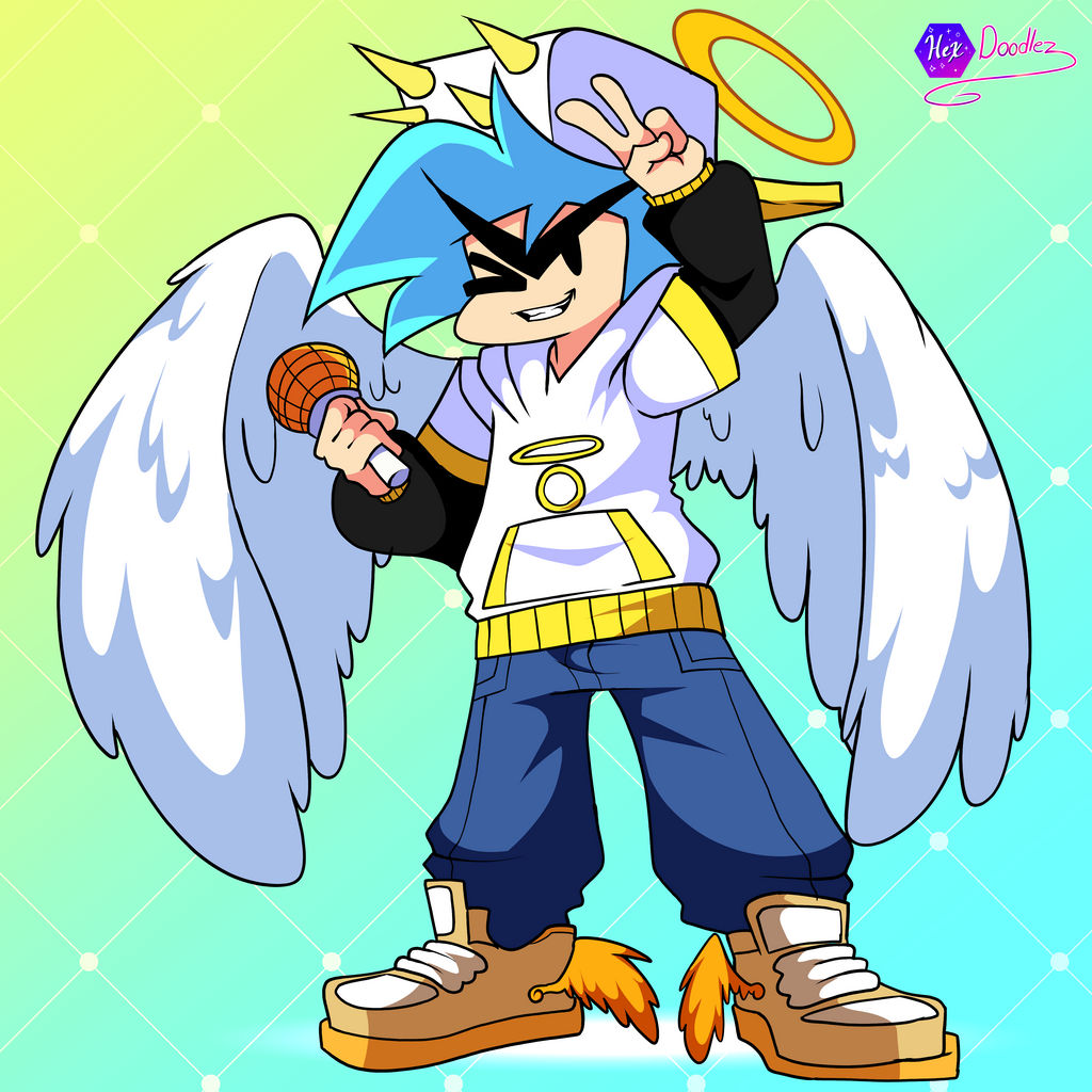 FNF ADH REDESIGN: Boyfriend the Angelic Rapper by HexDoodlez on DeviantArt