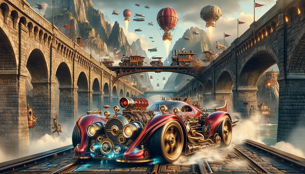 Steampunk Sportcar - Ready for the Racing