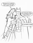 Valentines Day Sketch - Wonder Woman and Batman