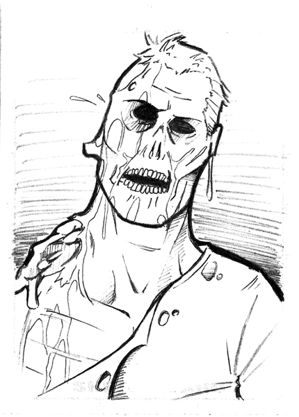 BCC Zombie sketch card