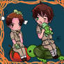 Spain and Romano with turtles