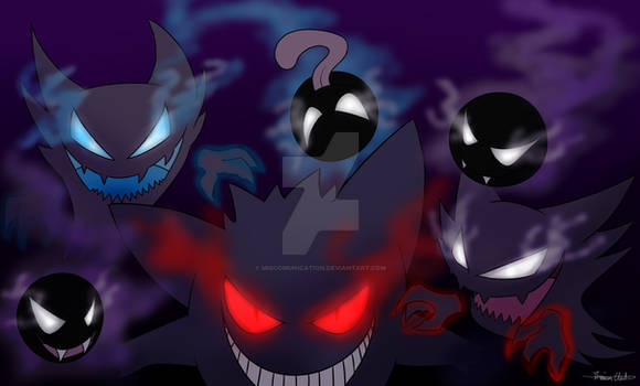 Happy Halloween! Gastly, Haunter and Gengar