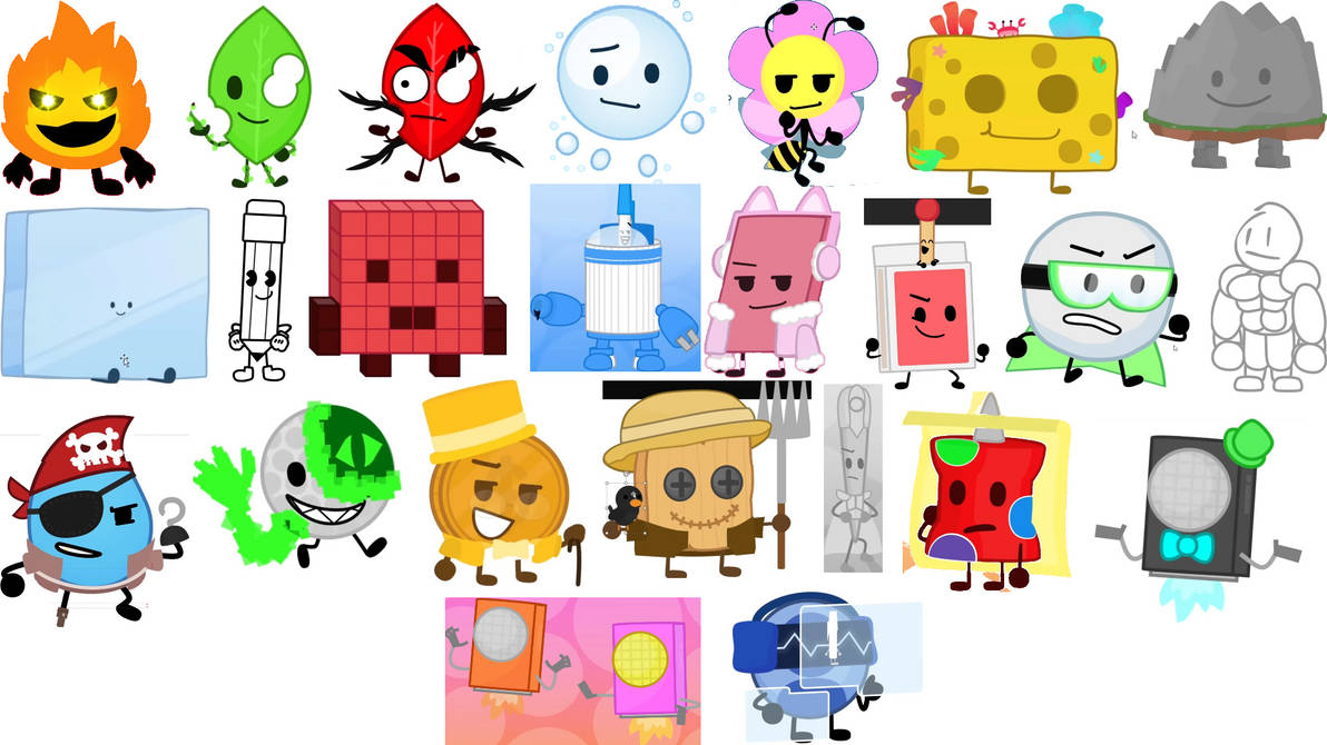 Every Better BFDI Characters (BBFDI) by TVOKidsRoleplay on DeviantArt