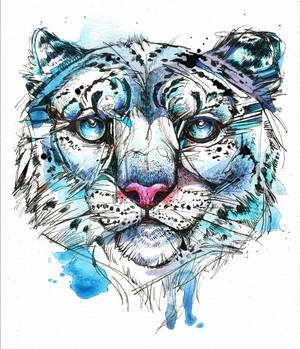 Icy Snow Leopard