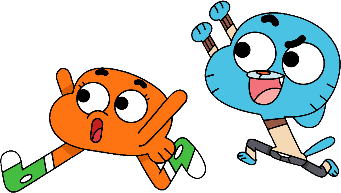 Gumball, Darwin - Running For Great Time - Vector by MFSJST on DeviantArt