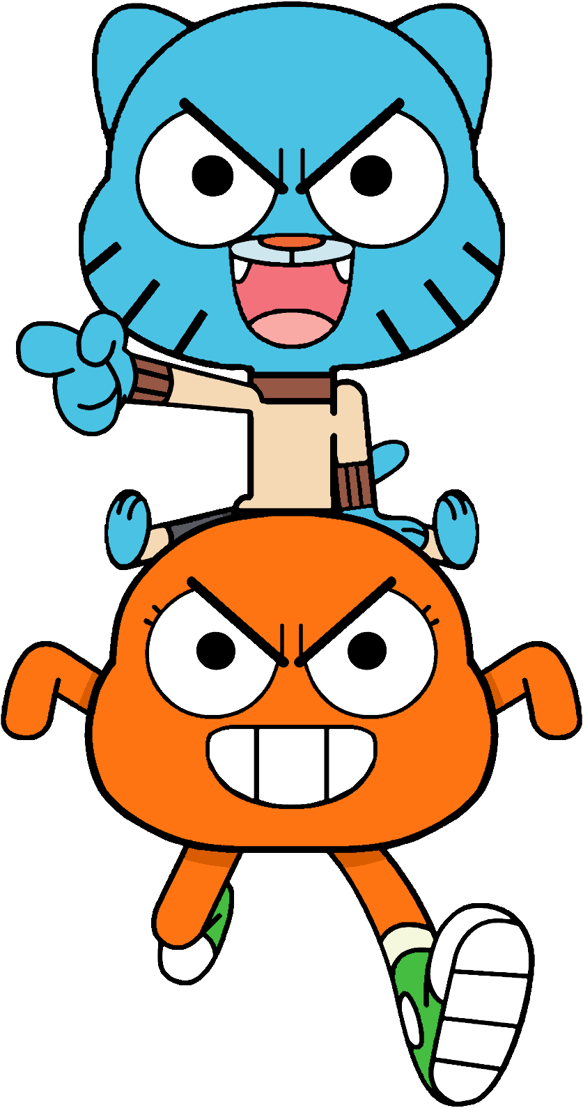 Gumball, Darwin - Epic Running With Pickaback by MFSJST on DeviantArt