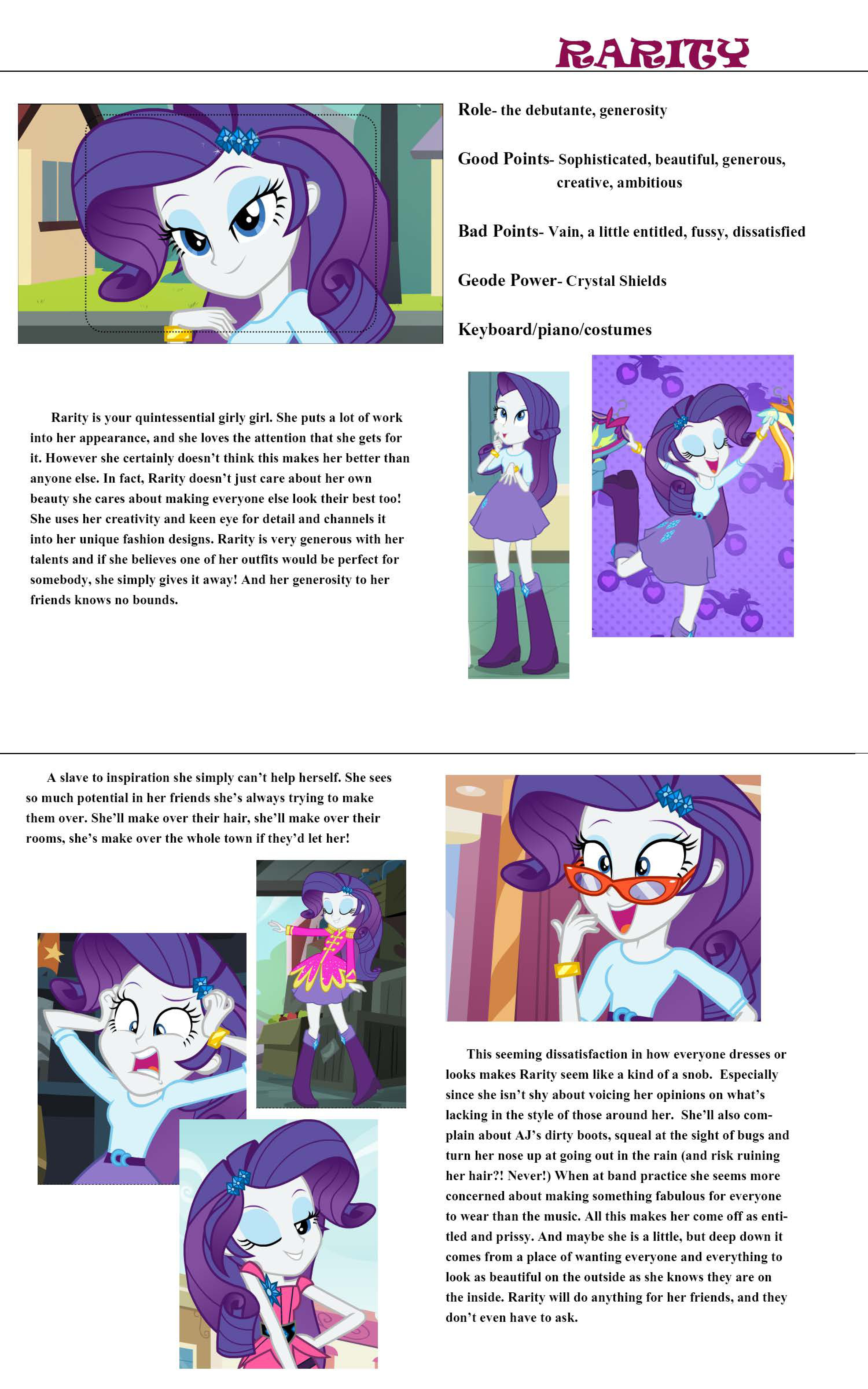 Rarity (Equestria Girls profile) by schwarzejack25 on DeviantArt