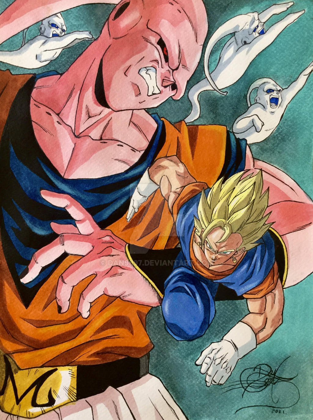 Dragon Ball Z Buu Saga Goku vs Majin Vegeta by Dan9997 on DeviantArt