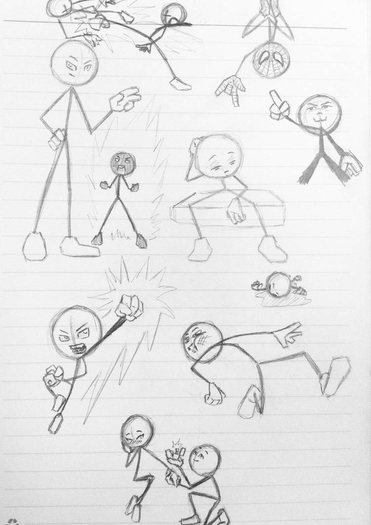 Exploring Dynamic poses with StickMan by wulongti on DeviantArt