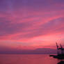 Rijeka sky with cranes