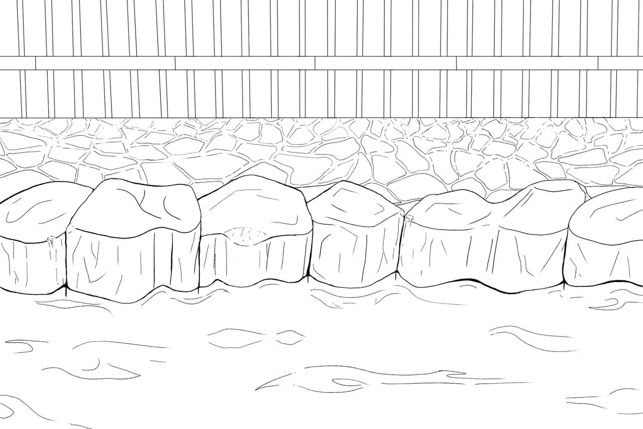 Hot Spring Background Line Art - F2U - Read Rules by AmayaWolfe on ...