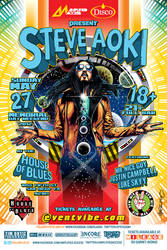 Steve Aoki House of Blues SD Poster Art