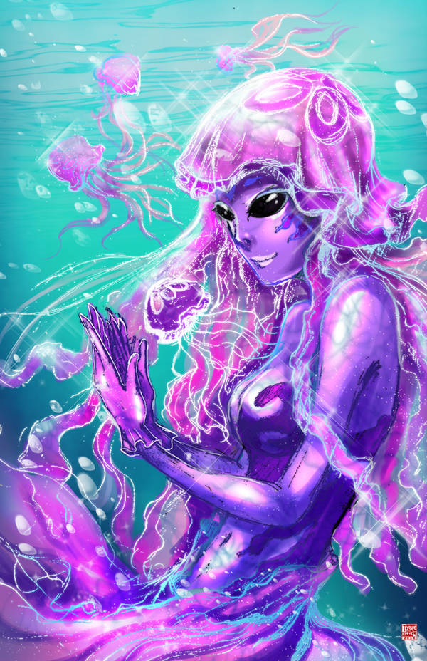 Jellyfish Mermaid by TyrineCarver