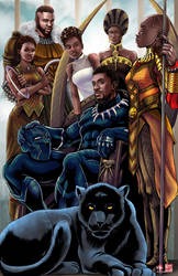 T'Challa Family Portrait by TyrineCarver