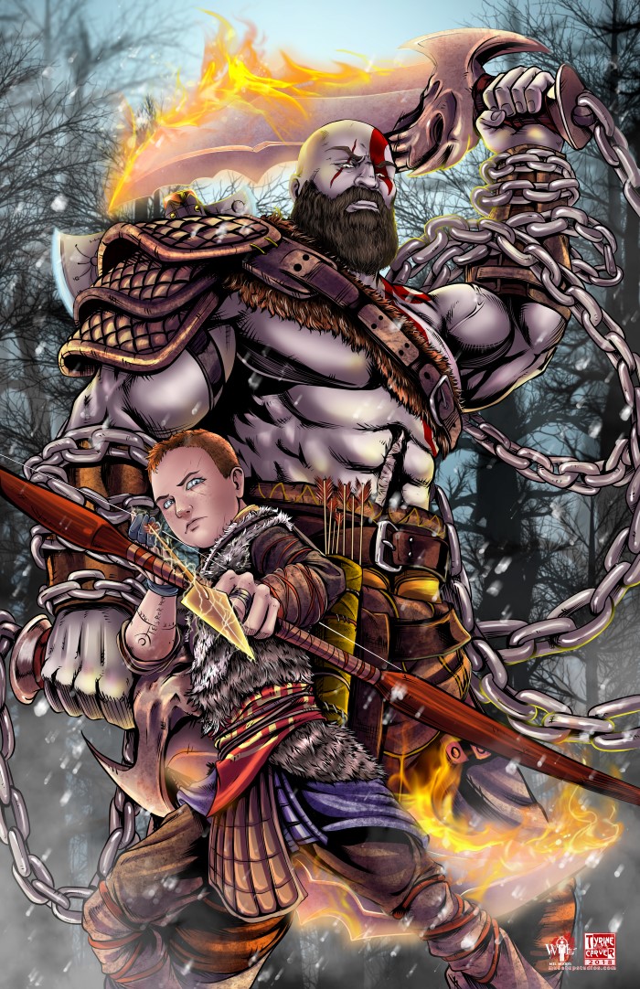 God of War Ragnarok fan art (inks) by PatrickBrown on DeviantArt