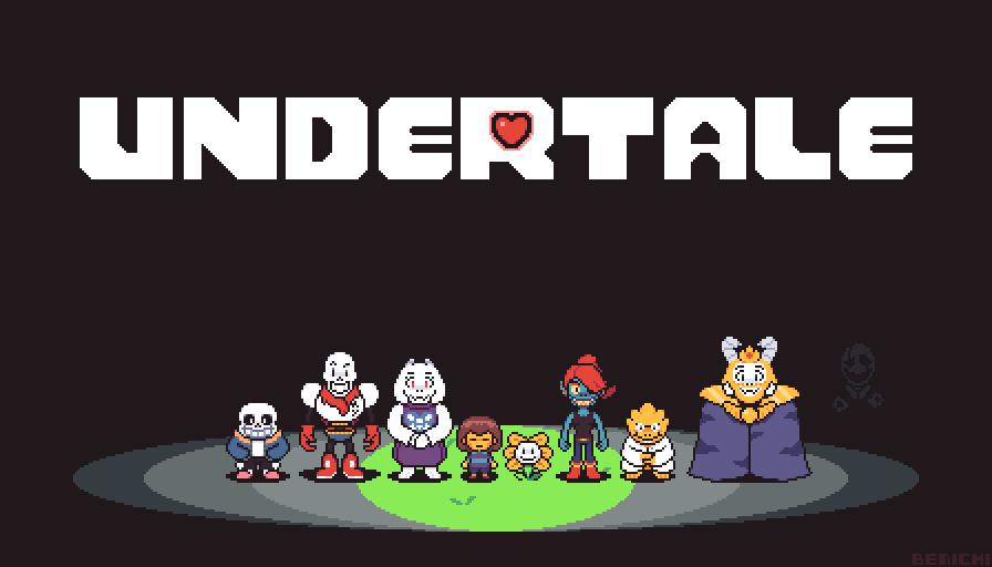 pixel art designs of new undertale characters. ” 