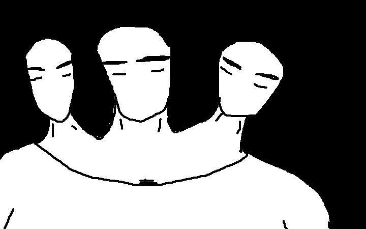 three-headed man by close2mrtj on DeviantArt