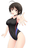 Anime girl in one piece swimsuit by demongirl289 on DeviantArt