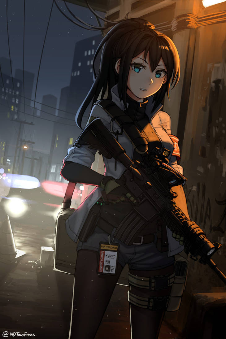 Anime Girl With Gun By Demongirl289 On Deviantart