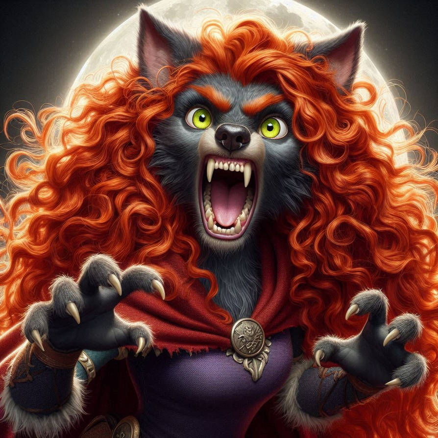 Merida Werewolf 4 by Rainbow10ben on DeviantArt