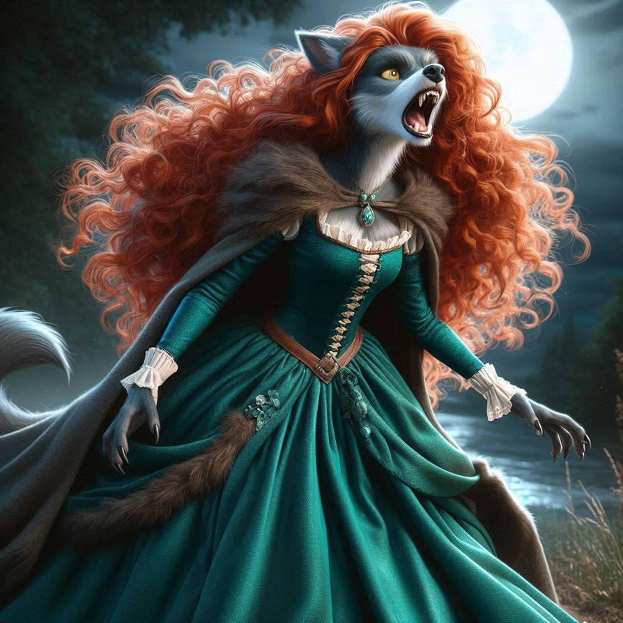 Diisney Princesses Werewolves:Merida by Rainbow10ben on DeviantArt