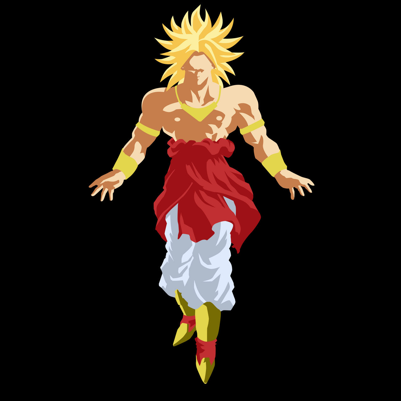 Broly Minimal Vector by unc1233 on DeviantArt