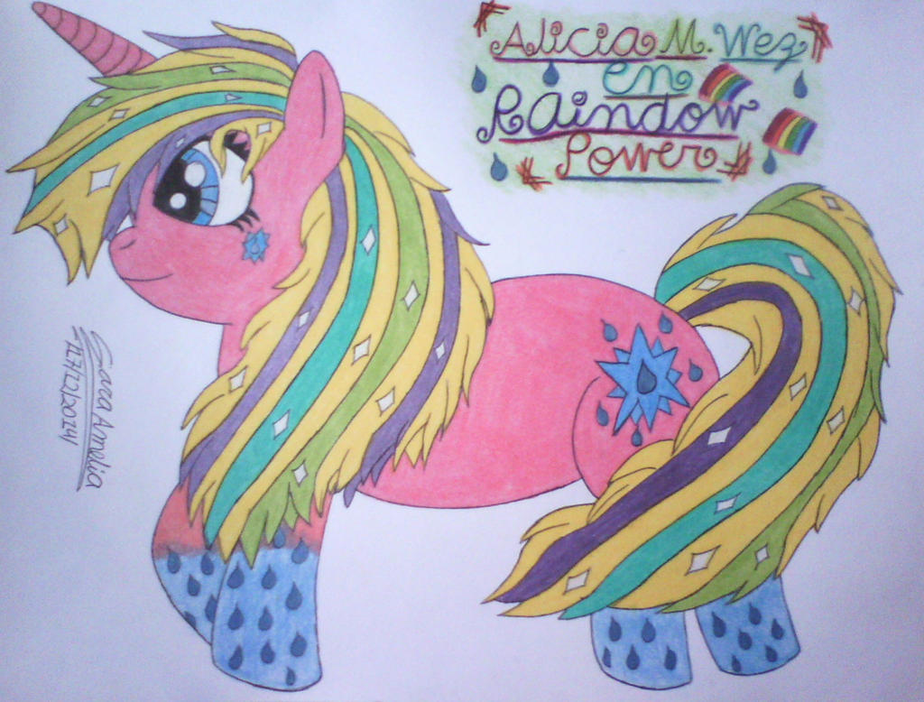 Alicia M. Wez As pony (en Raindow Power)