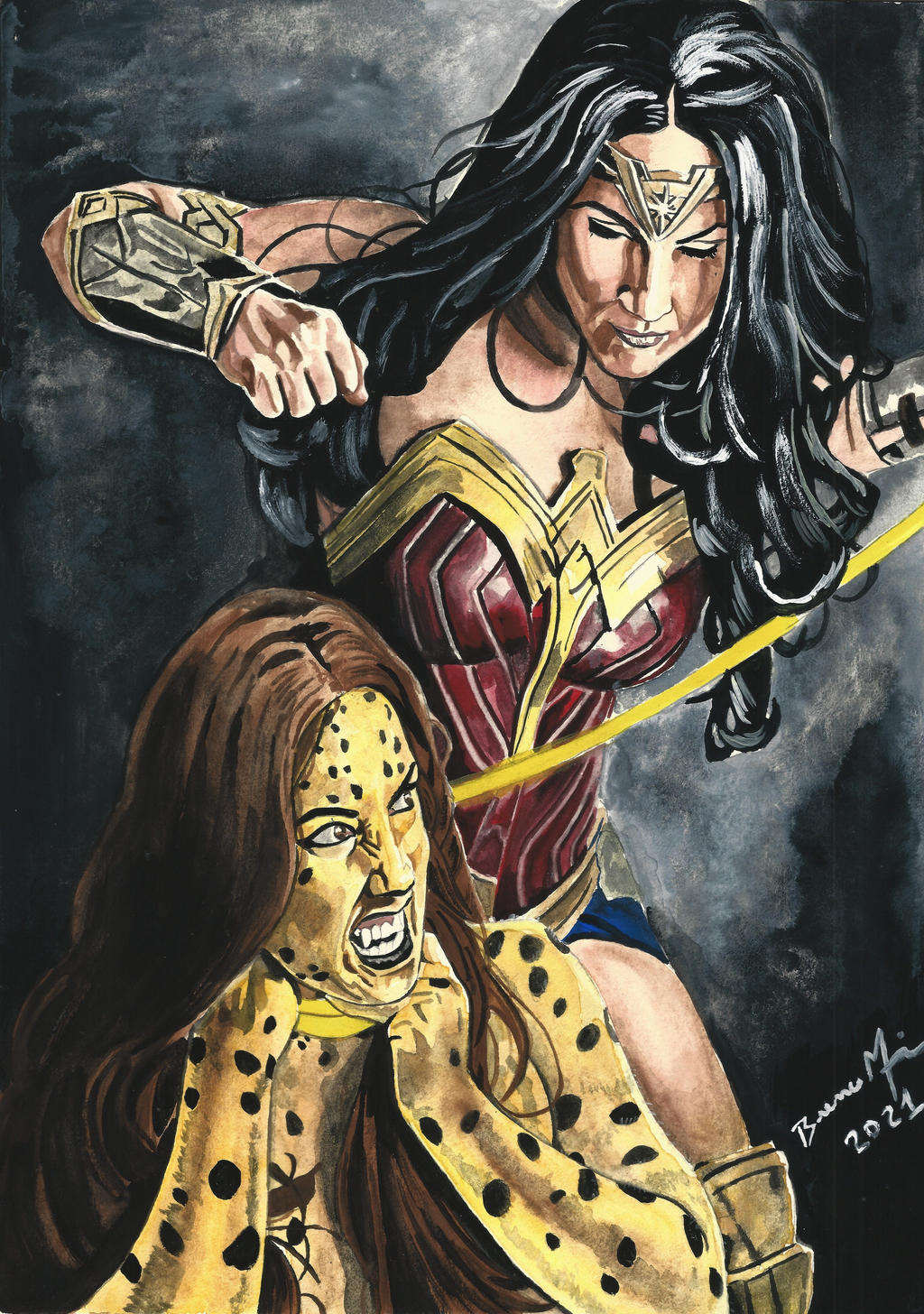 Wonder Woman Vs Cheetah E-BAY AUCTION NOW !!!! by BrenoMoreira on
