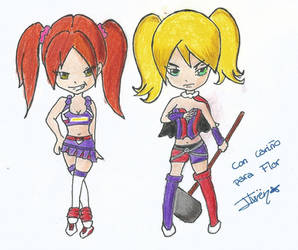 Jill and Ilwen as Juliet and Harley