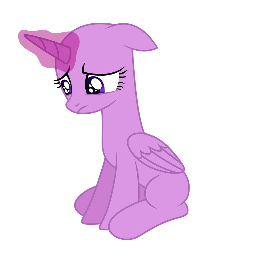 MLP FIM Sad Sparkle Base by Luna-Hamster on DeviantArt
