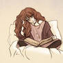 Hermione Reading before Bed