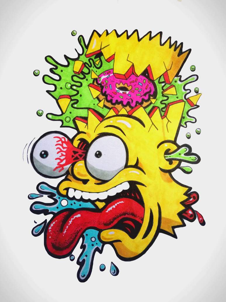 Bart Simpson Eye pop Art by BrYcEBrOwNARTS on DeviantArt
