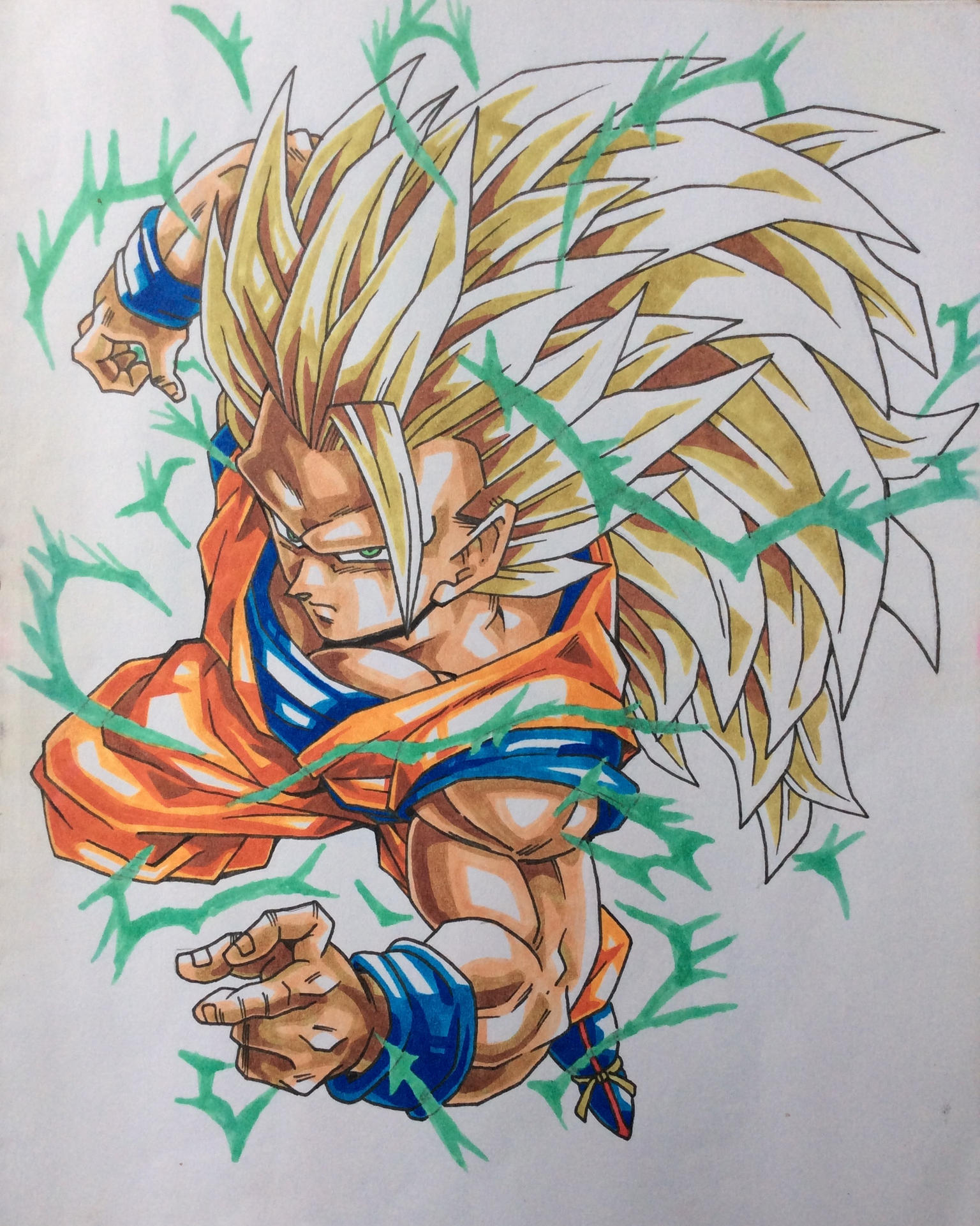 Son Goku SSJ3 Art 1 2020 by BrYcEBrOwNARTS on DeviantArt