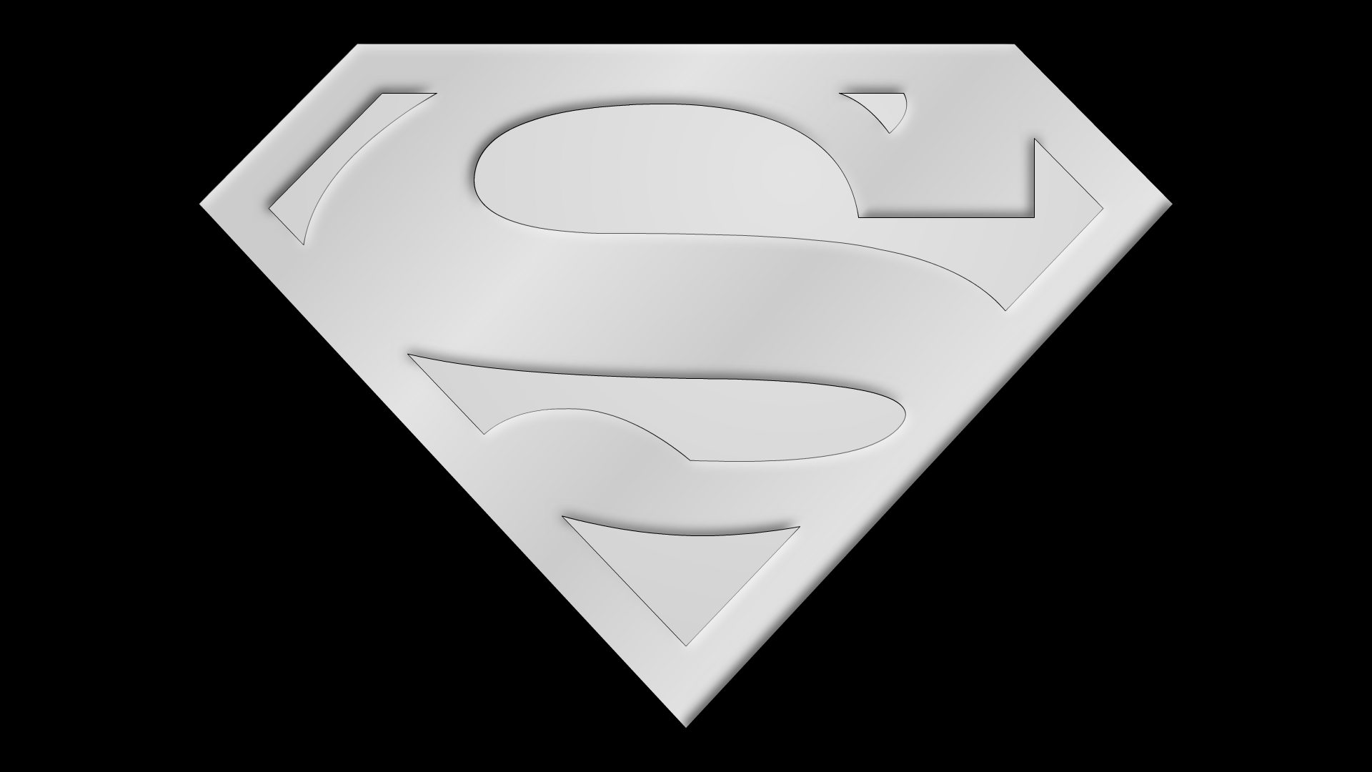 superman symbol black