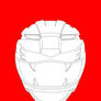 Gao Red Helmet Line Art