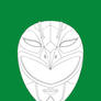 Ginga Green Helmet Line Art