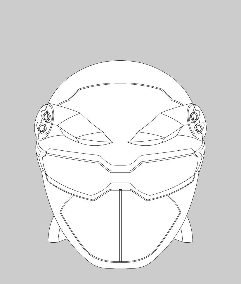 Stag Buster Helmet Line Art by Yurtigo on DeviantArt